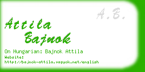 attila bajnok business card